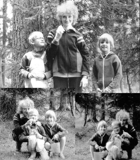 ....Я ( 6 лет ) Оксана (5 лет) и Мама,  Дача Сосново 1984 г....